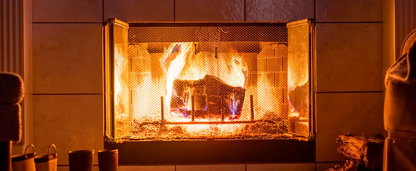 Mendota Hearth Landscape Fireplace Installation in Norristown, Pennsylvania